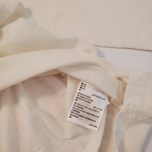 Women's Winter Garden Embroidered Long Sleeve Blouse 100% Cotton Size 3X. - Picture 11 of 13